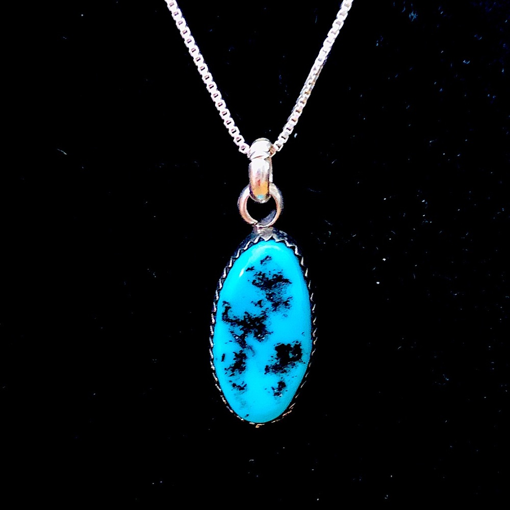 $42 Southwest Estate Pendant With Designer Chain Sterling FAS 925 ITALY